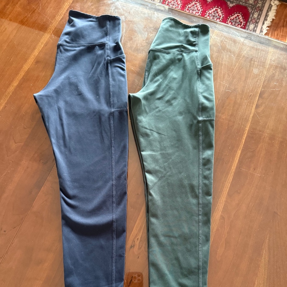 Girlfriend collective high waist full-length pocket leggings — 2 pairs